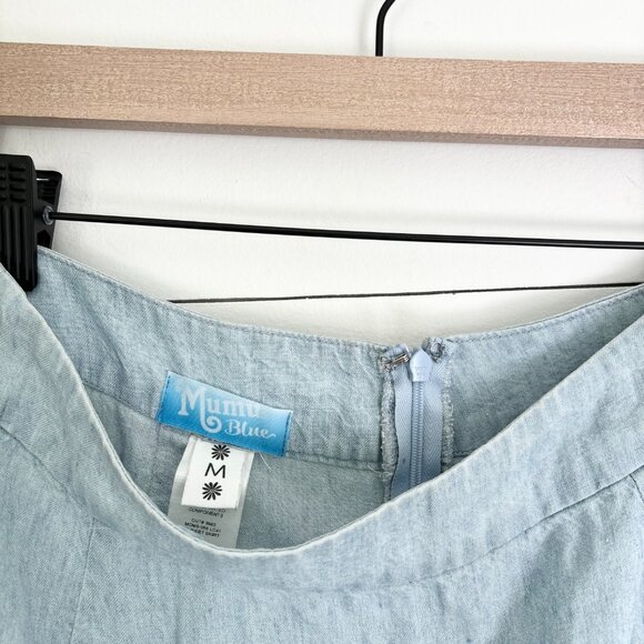 Show Me Your Mumu Blue mini skirt with ruffle and fringe - Picture 3 of 4